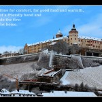 Würzburger Festung in einem Hauch von Schnee