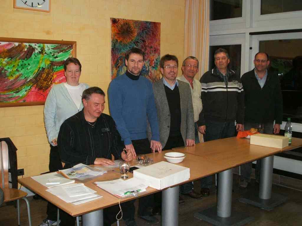 Zusammen mit den Vorstandskollegen, Anita, Ansgar Lipecki, Christoph Hoffmann, Thomas Bösch, Klaus-Dieter Kastner, Marc Schwengber
